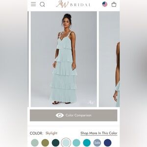 AW Bridal Skylight Tiered Maxi Dress